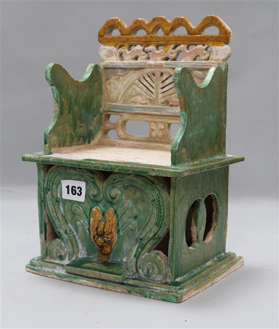 A Ming style model of a throne